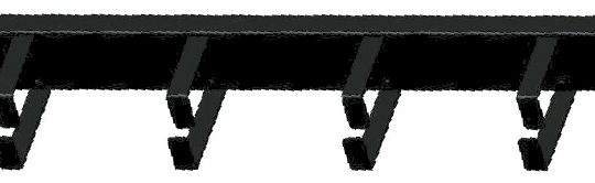 Painel Gestão de Cabos com 4 Argolas, Horizontal 19”, 1U